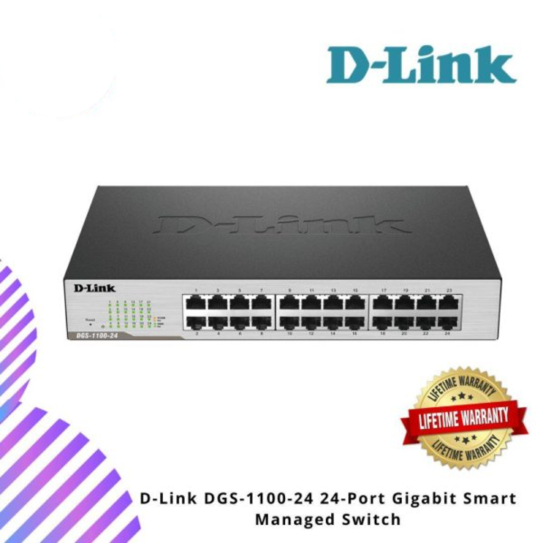 D-Link DGS-1100-24 24-Port Gigabit Smart Managed Switch