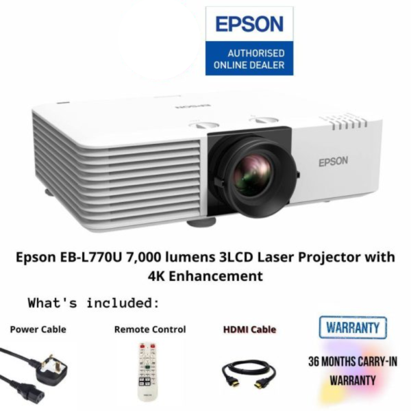 Epson EB-L770U 7,000 lumens 3LCD Laser Projector with 4K Enhancement
