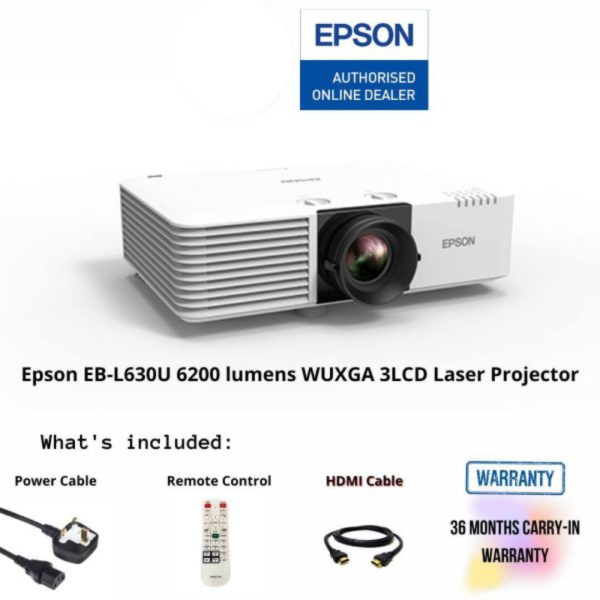 Epson EB-L630U 6200 lumens WUXGA 3LCD Laser Projector