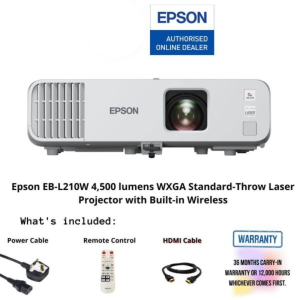 Epson EB-L210W 4,500 lumens WXGA Standard-Throw Laser Projector with Built-in Wireless