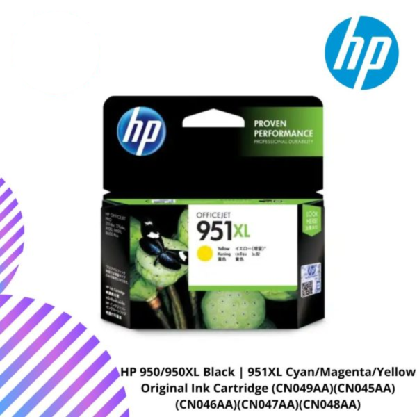 HP 950/950XL Black | 951XL Cyan/Magenta/Yellow Original Ink Cartridge (CN049AA)(CN045AA)(CN046AA)(CN047AA)(CN048AA)