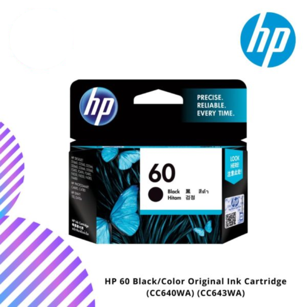 HP 60 Black/Color Original Ink Cartridge (CC640WA) (CC643WA)