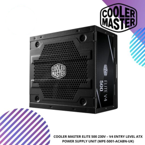 COOLER MASTER ELITE 500 230V – V4 ENTRY LEVEL ATX POWER SUPPLY UNIT (MPE-5001-ACABN-UK)