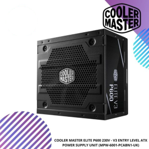 COOLER MASTER ELITE P600 230V - V3 ENTRY LEVEL ATX POWER SUPPLY UNIT (MPW-6001-PCABN1-UK)