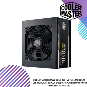 COOLER MASTER MWE GOLD 850 - V2 FULL MODULAR FULL MODULAR 80 PLUS GOLD ATX POWER SUPPLY UNIT (MPE-8501-AFAAG-UK)