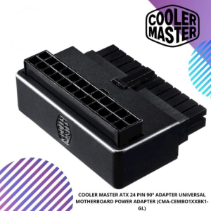 COOLER MASTER ATX 24 PIN 90° ADAPTER UNIVERSAL MOTHERBOARD POWER ADAPTER (CMA-CEMBO1XXBK1-GL)