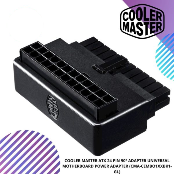 COOLER MASTER ATX 24 PIN 90° ADAPTER UNIVERSAL MOTHERBOARD POWER ADAPTER (CMA-CEMBO1XXBK1-GL)
