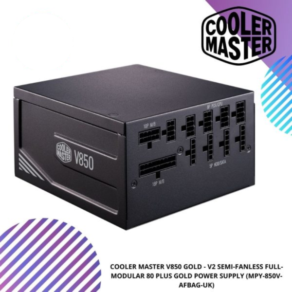 COOLER MASTER V850 GOLD - V2 SEMI-FANLESS FULL-MODULAR 80 PLUS GOLD POWER SUPPLY (MPY-850V-AFBAG-UK)