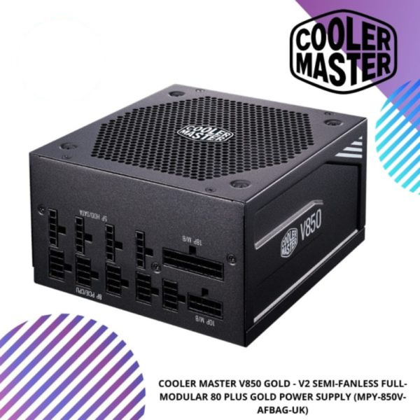 COOLER MASTER V850 GOLD - V2 SEMI-FANLESS FULL-MODULAR 80 PLUS GOLD POWER SUPPLY (MPY-850V-AFBAG-UK)