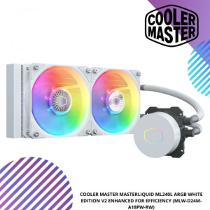 COOLER MASTER MASTERLIQUID ML240L ARGB WHITE EDITION V2 ENHANCED FOR EFFICIENCY (MLW-D24M-A18PW-RW)