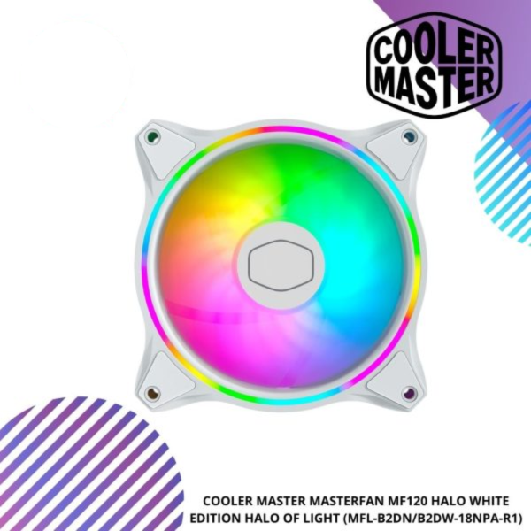 COOLER MASTER MASTERFAN MF120 HALO WHITE EDITION HALO OF LIGHT (MFL-B2DN/B2DW-18NPA-R1)