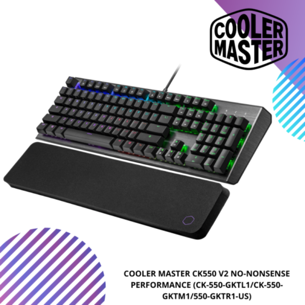 COOLER MASTER CK550 V2 Mechanical Gaming Keyboard (CK-550-GKTL1/CK-550-GKTM1/550-GKTR1-US)