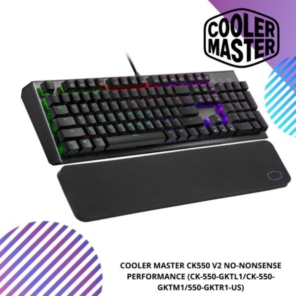 COOLER MASTER CK550 V2 Mechanical Gaming Keyboard (CK-550-GKTL1/CK-550-GKTM1/550-GKTR1-US)