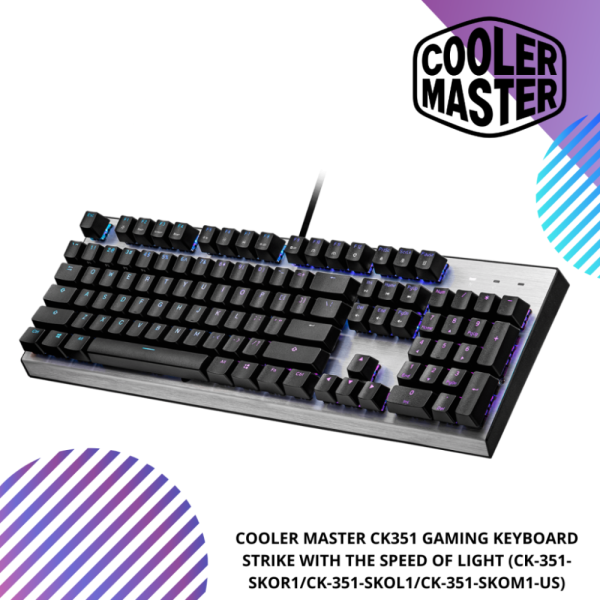 COOLER MASTER CK351 GAMING KEYBOARD (CK-351-SKOR1/CK-351-SKOL1/CK-351-SKOM1-US)