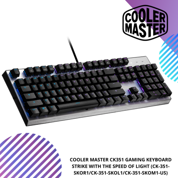 COOLER MASTER CK351 GAMING KEYBOARD (CK-351-SKOR1/CK-351-SKOL1/CK-351-SKOM1-US)