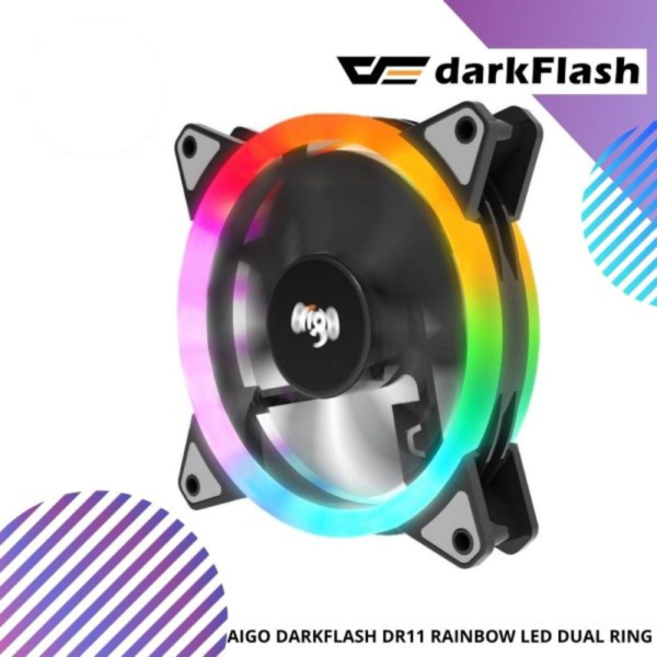 AIGO DARKFLASH DR11 RAINBOW LED DUAL RING