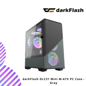 darkFlash DLC31 Mini M-ATX PC Case - Gray