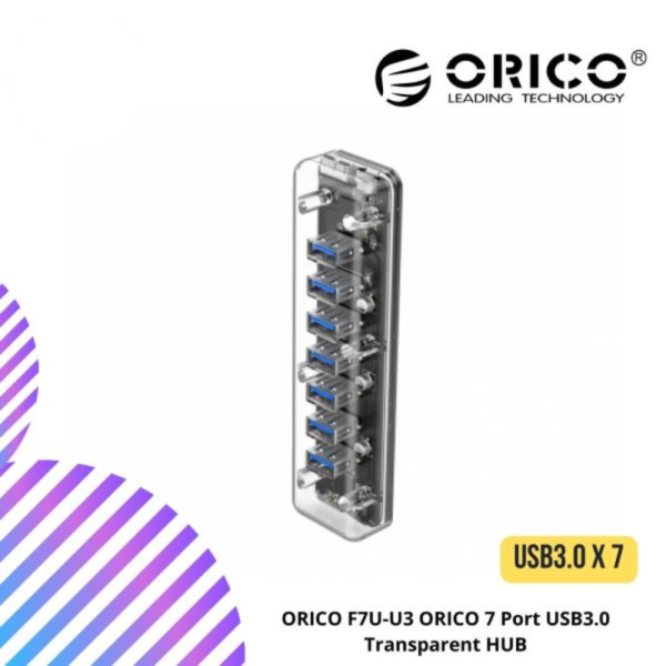 ORICO F7U-U3 ORICO 7 Port USB3.0 Transparent HUB