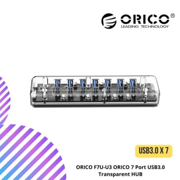 ORICO F7U-U3 ORICO 7 Port USB3.0 Transparent HUB