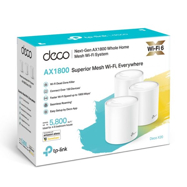 TP-Link Deco X20 AX1800 Whole Home Mesh Wi-Fi 6 System