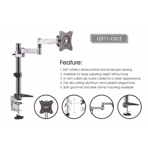 Brateck LDT11-C012 13-27 inch LCD Monitor Desk Mount Stand （ LDT11-C012 )