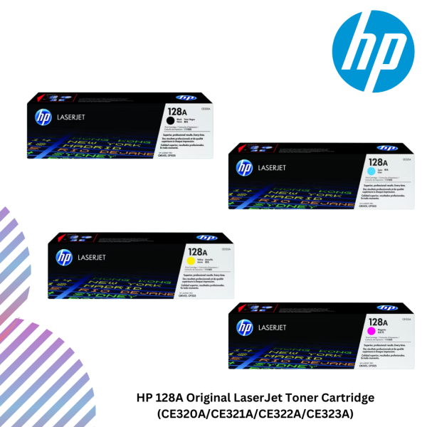 HP 128A Original LaserJet Toner Cartridge (CE320A/CE321A/CE322A/CE323A)