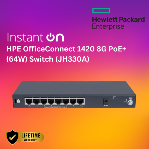 HPE OfficeConnect 1420 8G PoE+ (64W) Switch (JH330A)