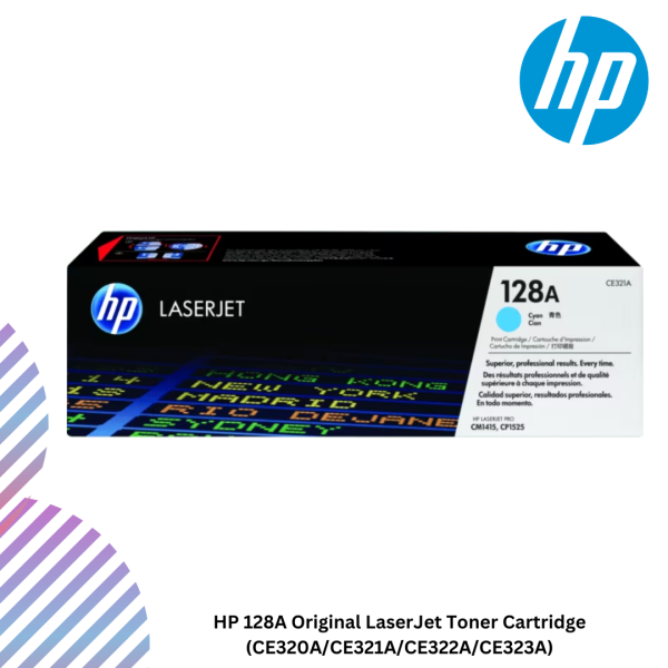 HP 128A Original LaserJet Toner Cartridge (CE320A/CE321A/CE322A/CE323A)