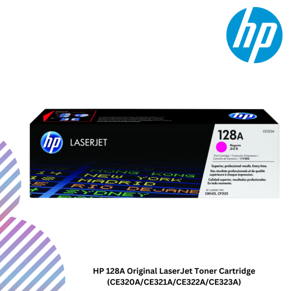 HP 128A Original LaserJet Toner Cartridge (CE320A/CE321A/CE322A/CE323A)
