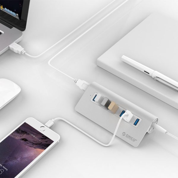 ORICO M3H7 Aluminum Alloy 7 Port USB3.0 HUB with 30W Power Adapter