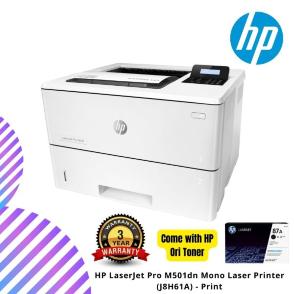 HP LaserJet Pro M501dn Mono Laser Printer (J8H61A) - Print