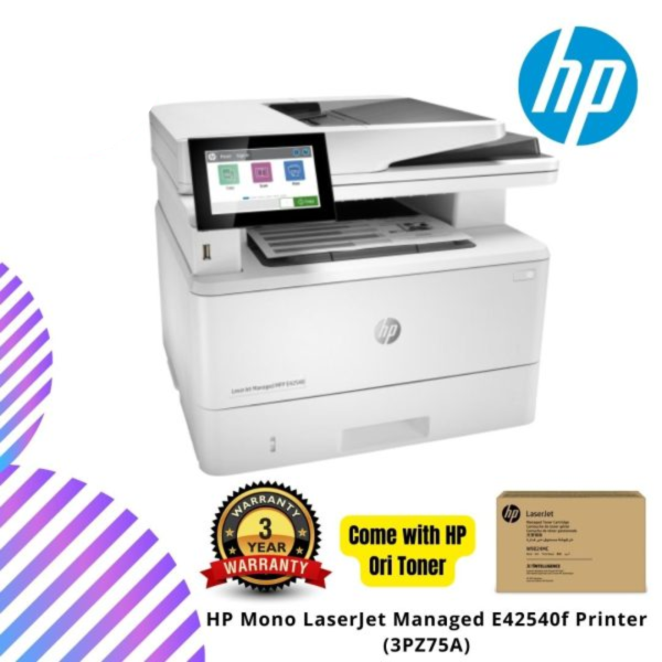 HP Mono LaserJet Managed E42540f Printer (3PZ75A)