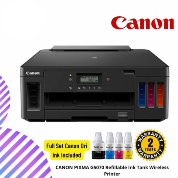 CANON PIXMA G5070 Refillable Ink Tank Wireless Printer
