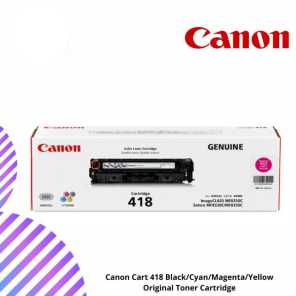 Canon Cart 418 Black/Cyan/Magenta/Yellow Original Toner Cartridge