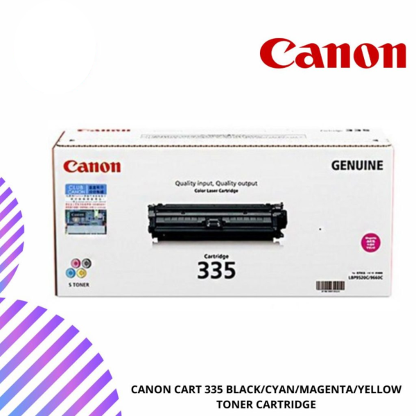 CANON CART 335 BLACK/CYAN/MAGENTA/YELLOW TONER CARTRIDGE