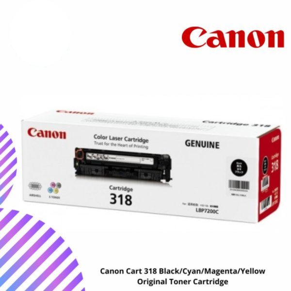 Canon Cart 318 Black/Cyan/Magenta/Yellow Original Toner Cartridge