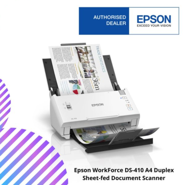 Epson WorkForce DS-410 A4 Duplex Sheet-fed Document Scanner