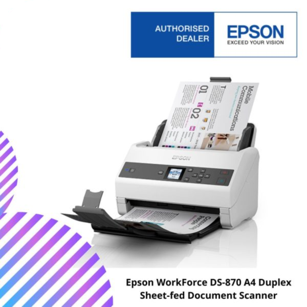 Epson WorkForce DS-870 A4 Duplex Sheet-fed Document Scanner