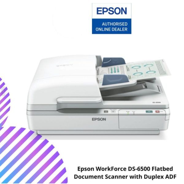Epson WorkForce DS-6500 Flatbed Document Scanner with Duplex ADF