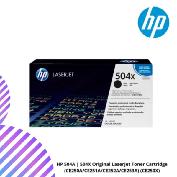SHOPEELAZADA-2024-12-20T154930.132.png HP 504A | 504X Original LaserJet Toner Cartridge (CE250A/CE251A/CE252A/CE253A) (CE250X)
