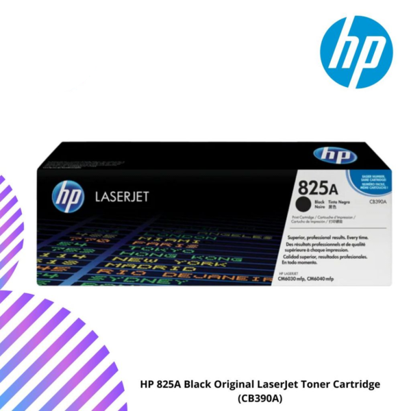 HP 825A Black Original LaserJet Toner Cartridge (CB390A)