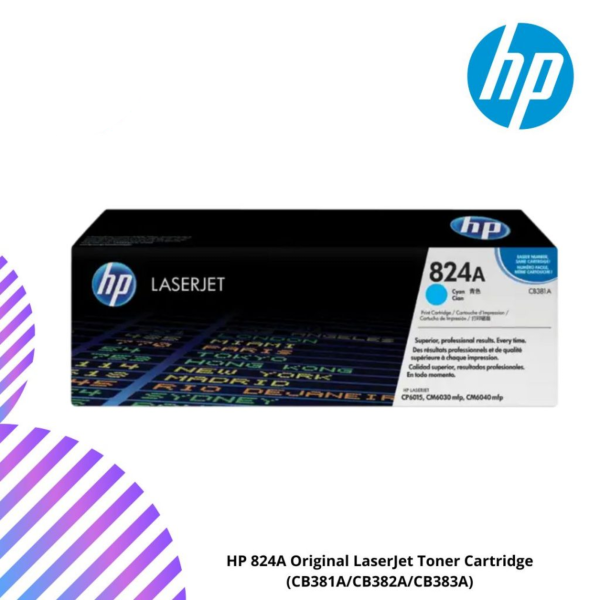 HP 824A Original LaserJet Toner Cartridge (CB381A/CB382A/CB383A)