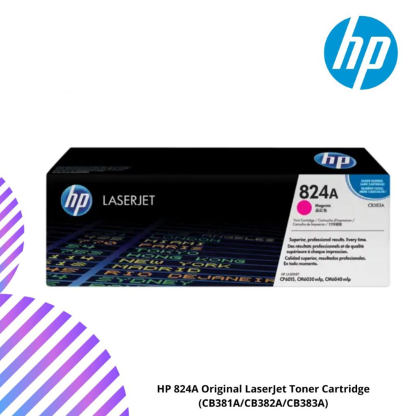 HP 824A Original LaserJet Toner Cartridge (CB381A/CB382A/CB383A)