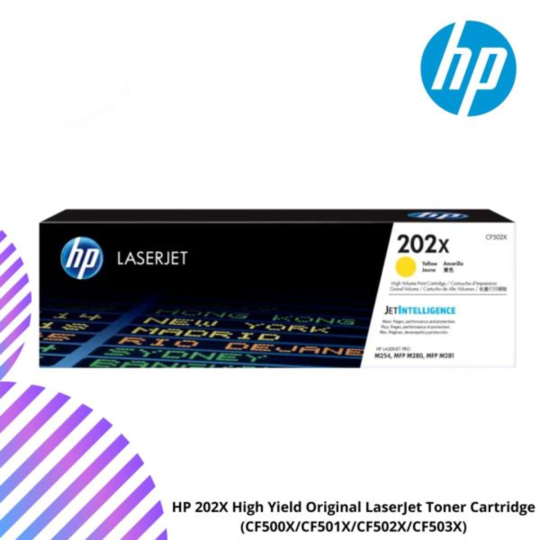 HP 202X High Yield Original LaserJet Toner Cartridge (CF500X/CF501X/CF502X/CF503X)