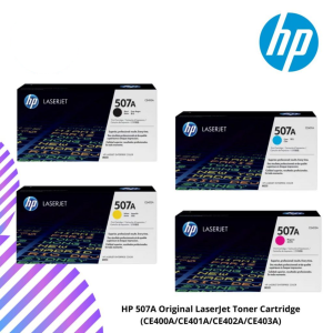 HP 507A Original LaserJet Toner Cartridge (CE400A/CE401A/CE402A/CE403A)