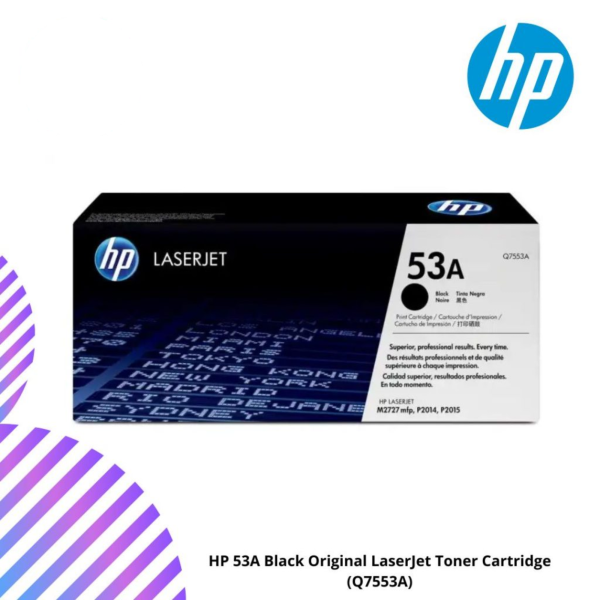 HP 53A Black Original LaserJet Toner Cartridge (Q7553A)