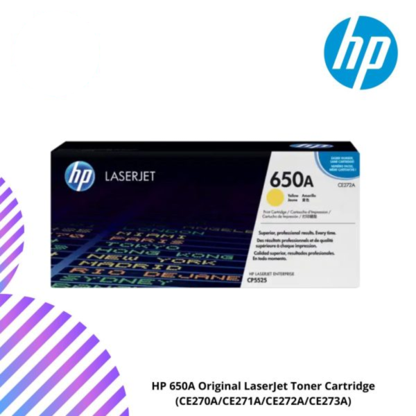 SHOPEELAZADA-2024-12-23T152927.152.png HP 650A Yellow, Cyan, Magenta, Black Original LaserJet Toner Cartridge (CE270A/CE271A/CE272A/CE273A)
