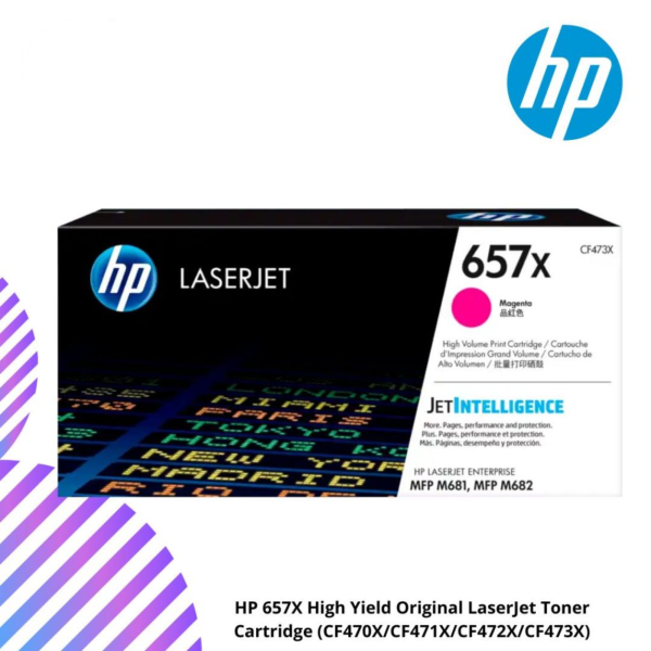 HP 657X High Yield Original LaserJet Toner Cartridge (CF470X/CF471X/CF472X/CF473X)
