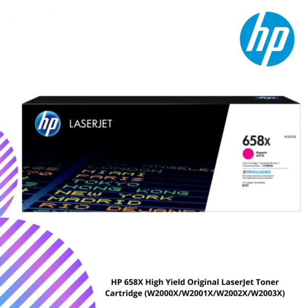 HP 658X High Yield Original LaserJet Toner Cartridge (W2000X/W2001X/W2002X/W2003X)