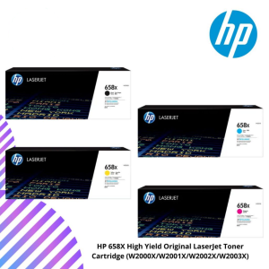 HP 658X High Yield Original LaserJet Toner Cartridge (W2000X/W2001X/W2002X/W2003X)